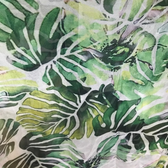 Palm Print Plunge Wrap Front Maxi Dress - Picture 4 of 5